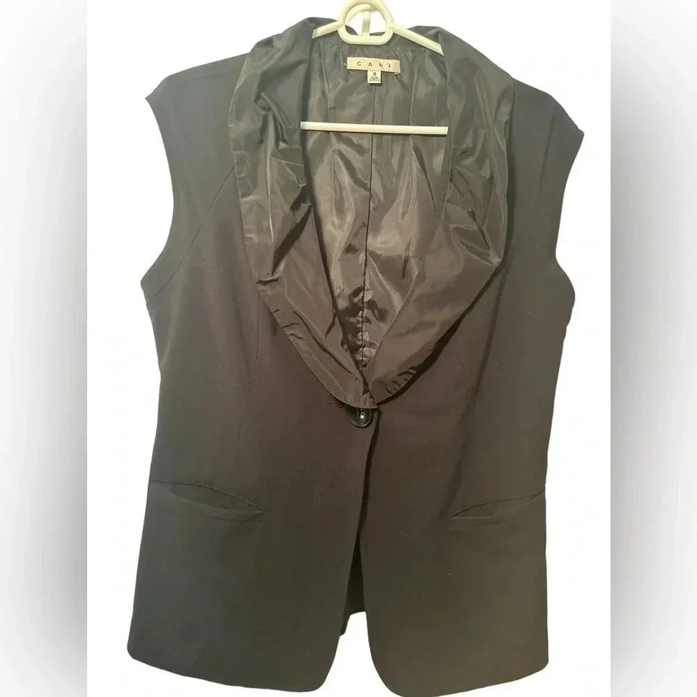Cabi black one button vest